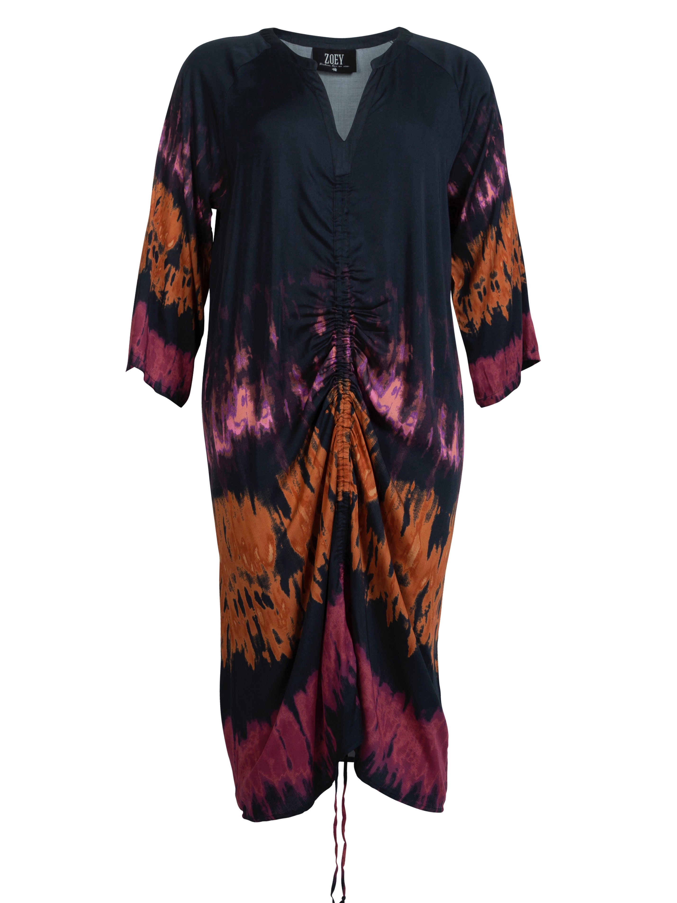 OPHELIA DRESS - BLACK TIE DYE – zoey-denmark.com