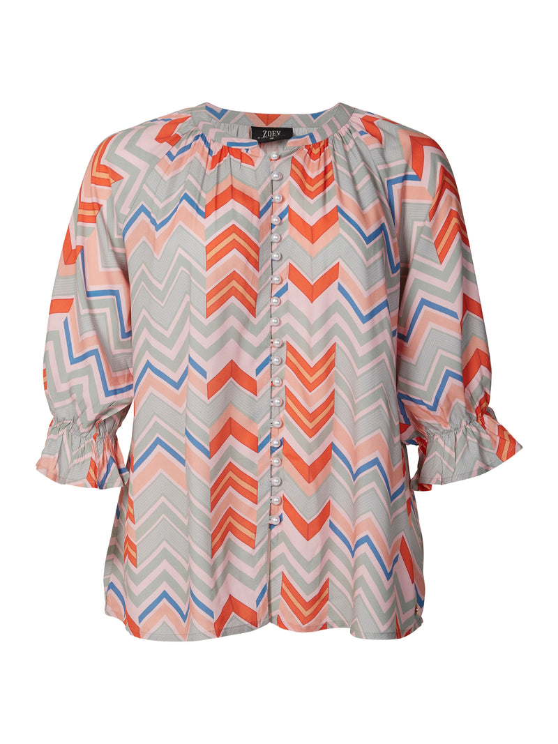 ZOEY ADA BLOUSE Blouses 647 Orange Peel