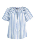 ALICIA BLOUSE - Blue Stripe