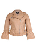 ALINE LEATHER JACKET - Trench Camel