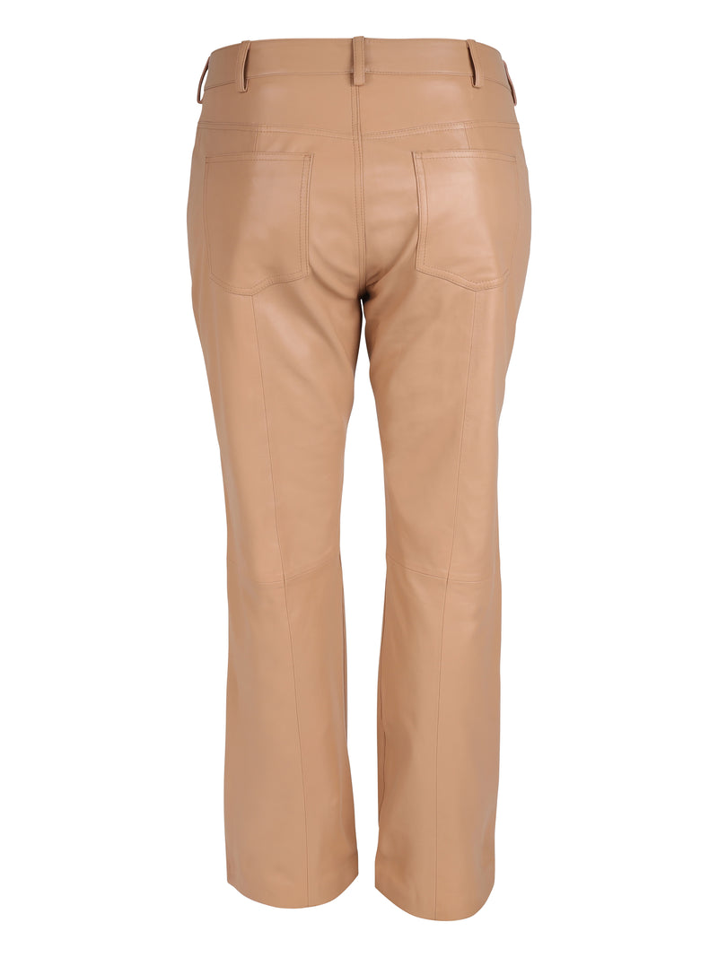ZOEY ALINE LEATHER PANTS Trousers 219 Trench Camel