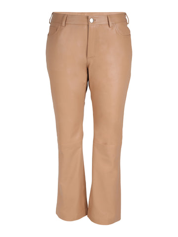 ZOEY ALINE LEATHER PANTS Trousers 219 Trench Camel