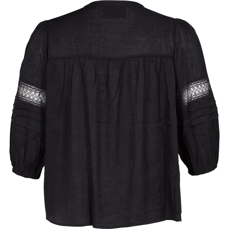 ZOEY BLOUSE WITH EMBROIDERY DETAILS Last Chance Black