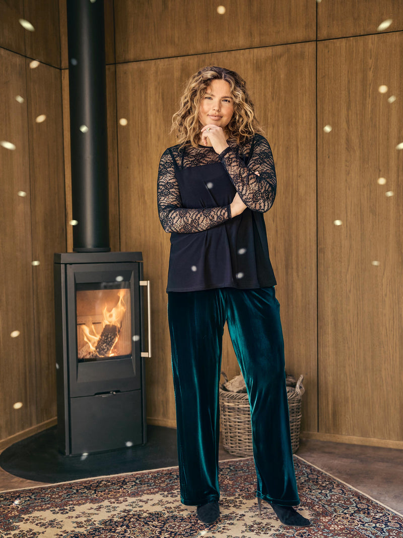 ZOEY BRIA PANTS Trousers 341 Forrest Green