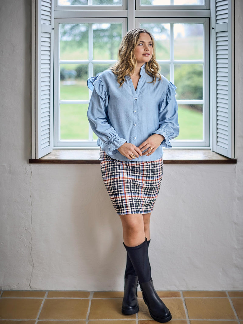 ZOEY CARLA BLOUSE Blouses 304 Sky Blue