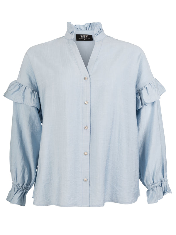 ZOEY CARLA BLOUSE Blouses 304 Sky Blue