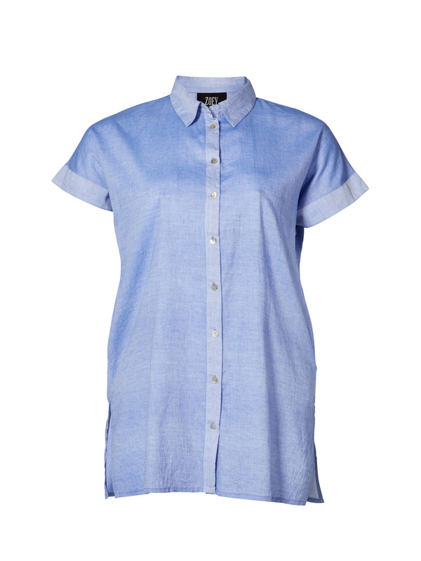 ZOEY CHRISTINE SHIRT Shirts 483 Light Blue