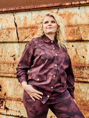ZOEY CLEO SHIRT JACKET Shirts 685 Berry Red Mix
