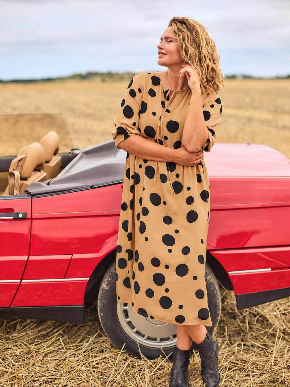 ZOEY DOT DRESS Dresses 153 Beige mix