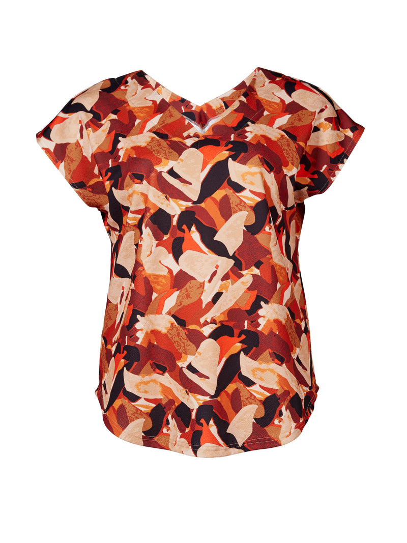 ZOEY EDITH T-SHIRT T-shirt 649 Orange Mix