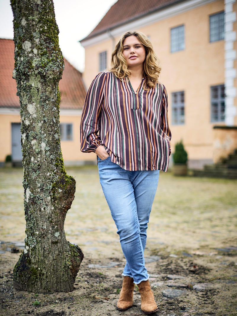 ZOEY ELLIE BLOUSE Blouses 296 Brown Mix