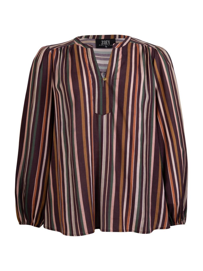 ZOEY ELLIE BLOUSE Blouses 296 Brown Mix
