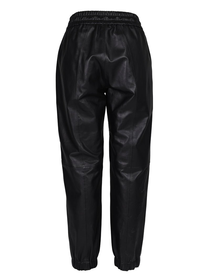 ZOEY EVELYN LEATHER PANTS Trousers Black
