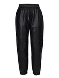EVELYN LEATHER PANTS - Black