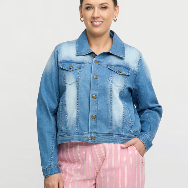 FIA LESLIE JACKET - Denim blue – zoey-denmark.com