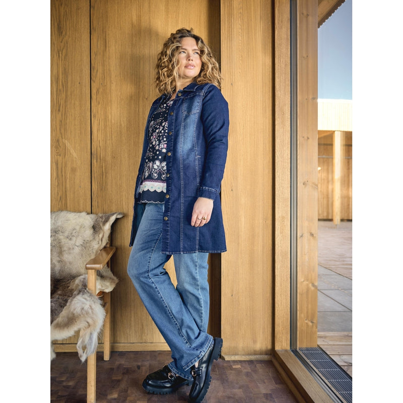 ZOEY FIA LONG JACKET Jackets 481 Denim blue