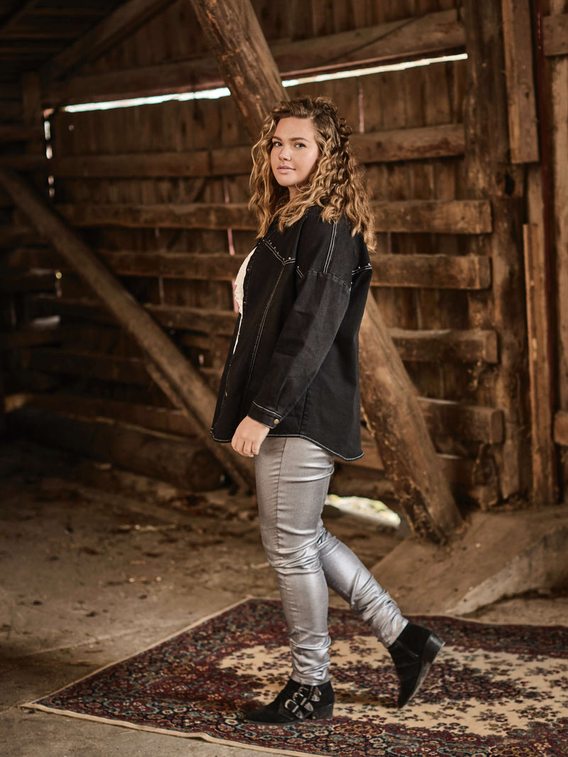 ZOEY FRANCES PANTS Trousers 007 Silver grey