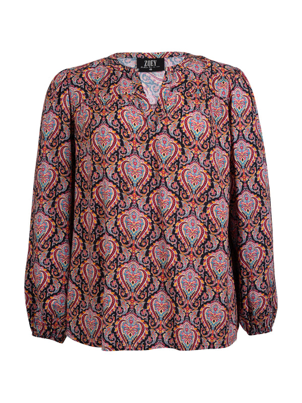 ZOEY GABY BLOUSE Blouses 637 Bright Pink Mix