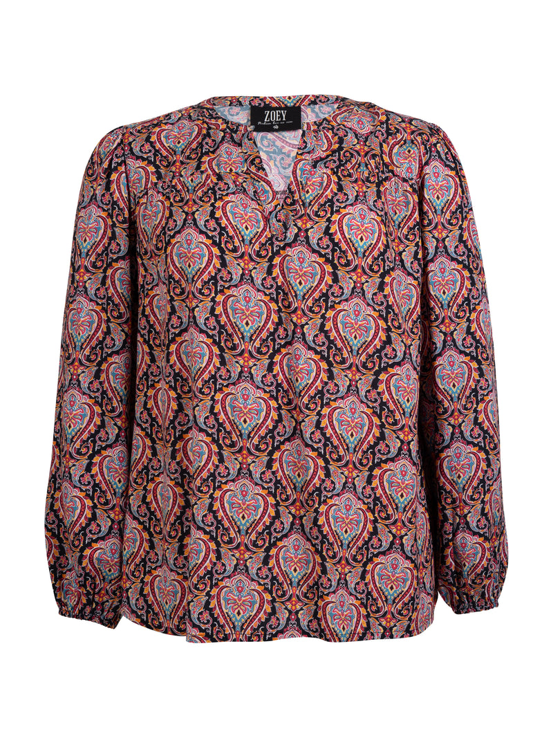 ZOEY GABY BLOUSE Blouses 637 Bright Pink Mix
