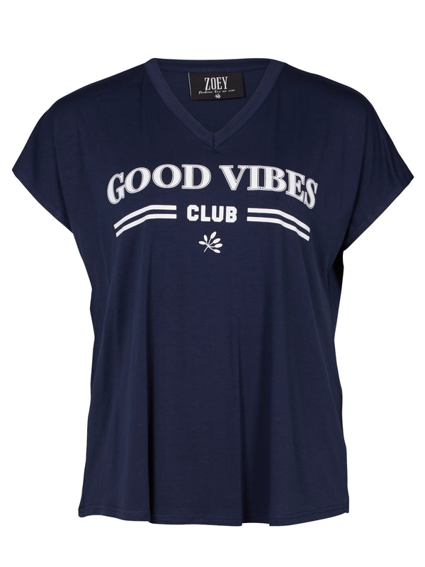 ZOEY GOOD VIBES T-SHIRT T-shirt 476 Navy
