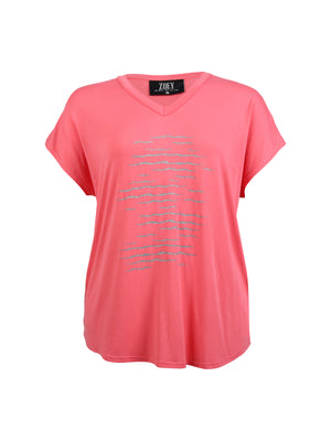 HOPE T-SHIRT - coral – zoey-denmark.com