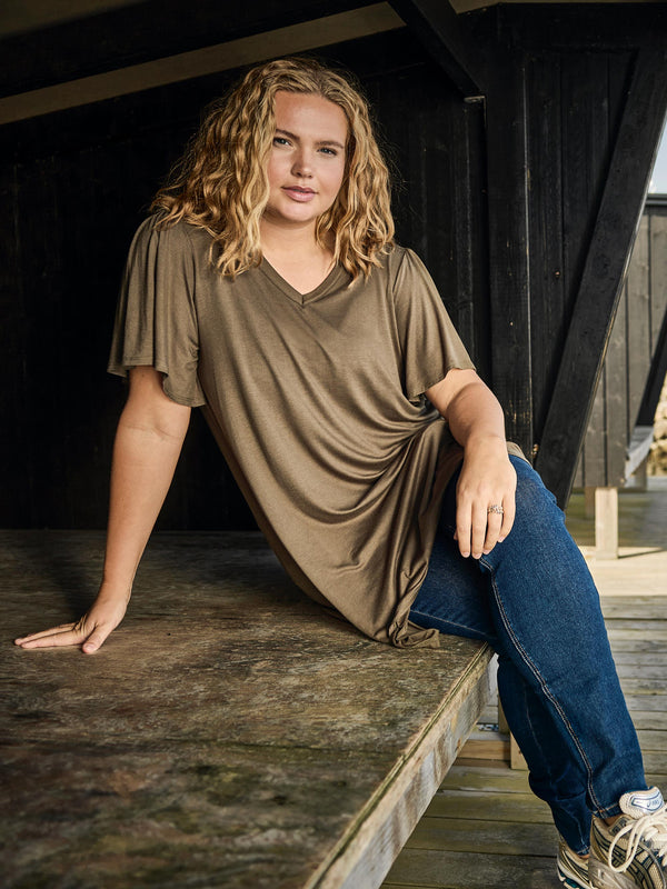 ZOEY ISLA TUNIC Tunic 393 Army
