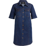 IVY SHIRT DRESS - Dark Denim