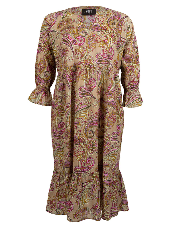 ZOEY JANE DRESS Dresses 637 Bright Pink Mix
