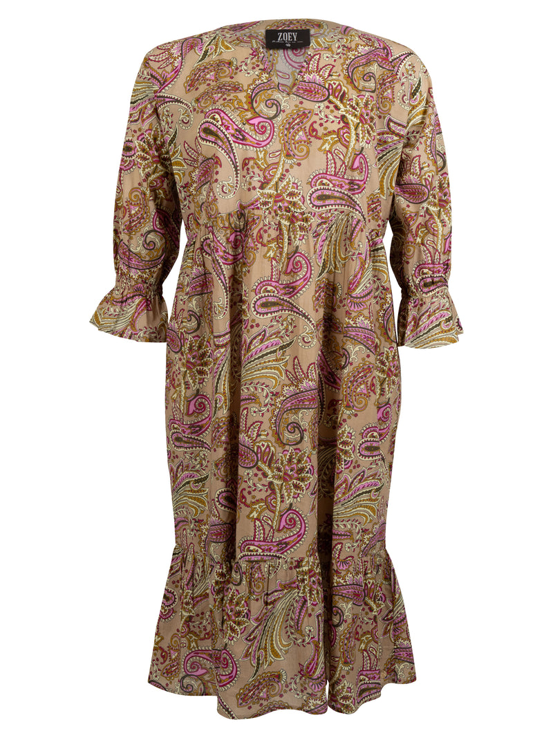 ZOEY JANE DRESS Dresses 637 Bright Pink Mix