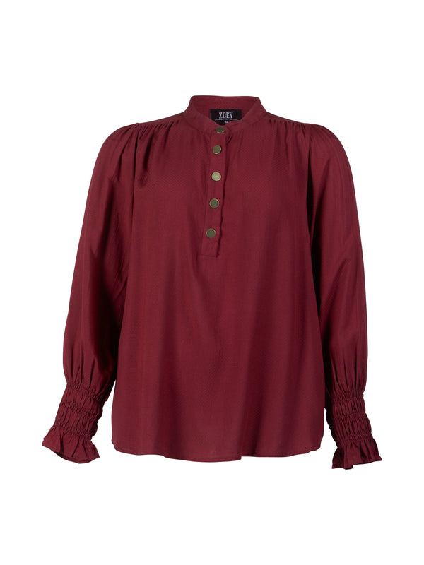 ZOEY KALANI BLOUSE Blouses 698 Vineyard Wine