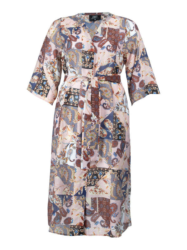 ZOEY KARA SHIRT DRESS Dresses 430 Royal Blue Print