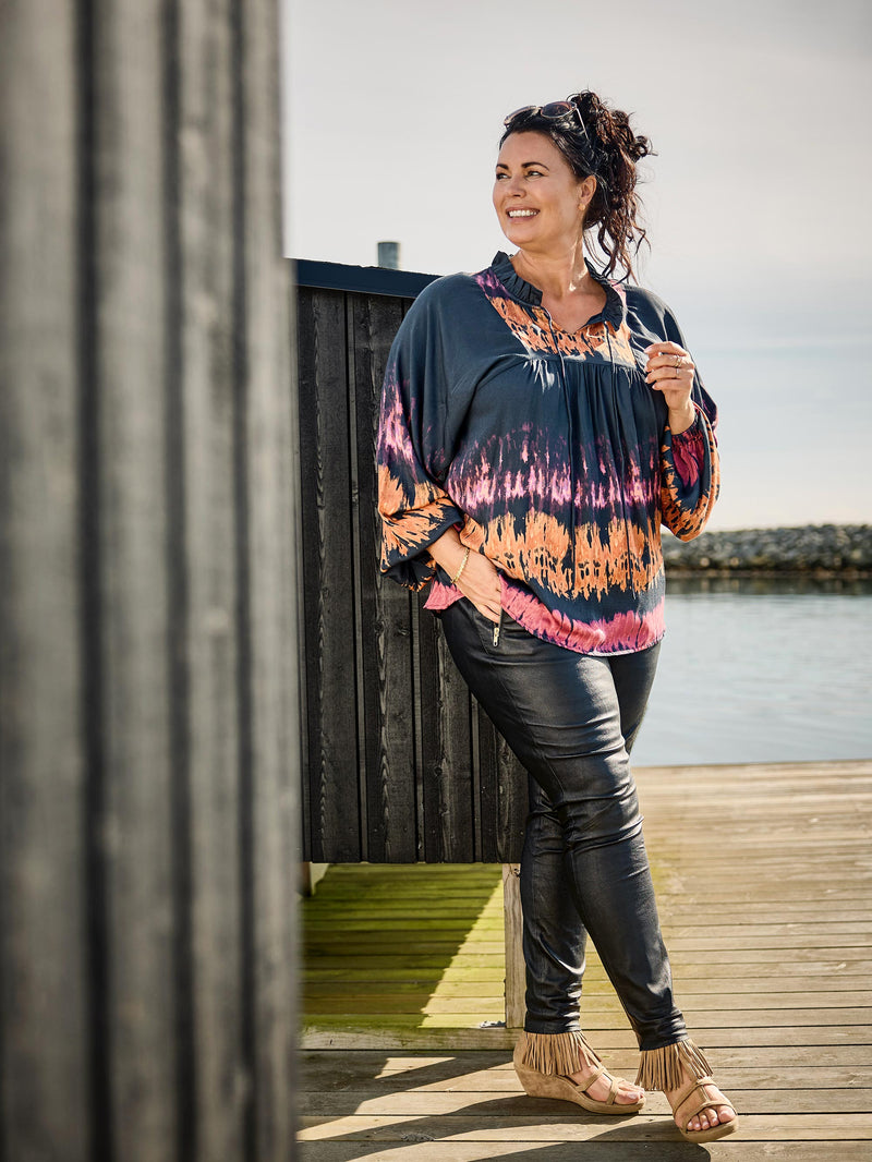 ZOEY LUCILLE LEATHER PANTS Trousers Black