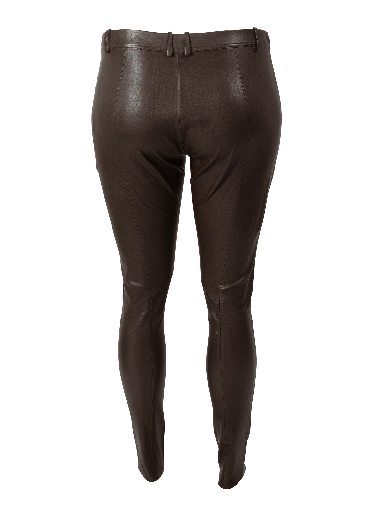 LUCILLE LEATHER PANTS Chocolate –