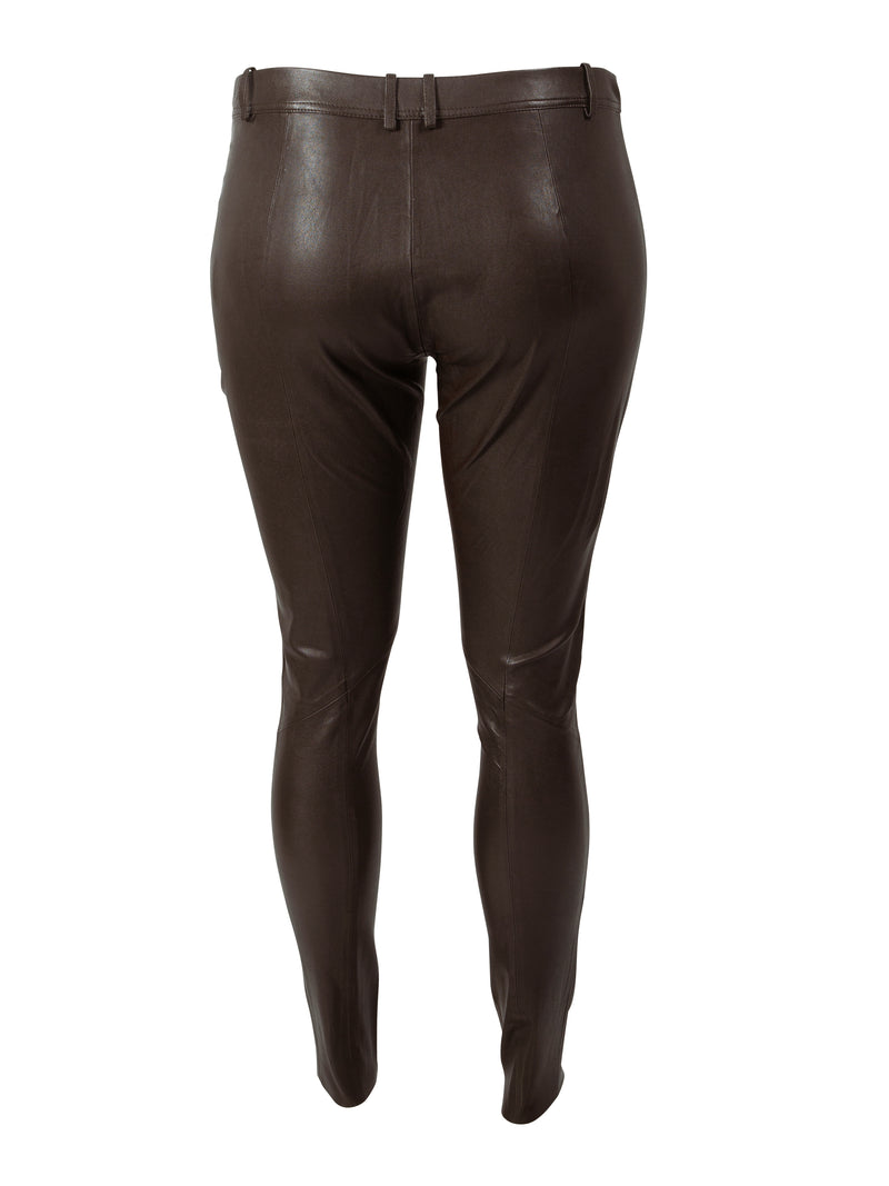 ZOEY LUCILLE LEATHER PANTS Trousers 293 Chocolate
