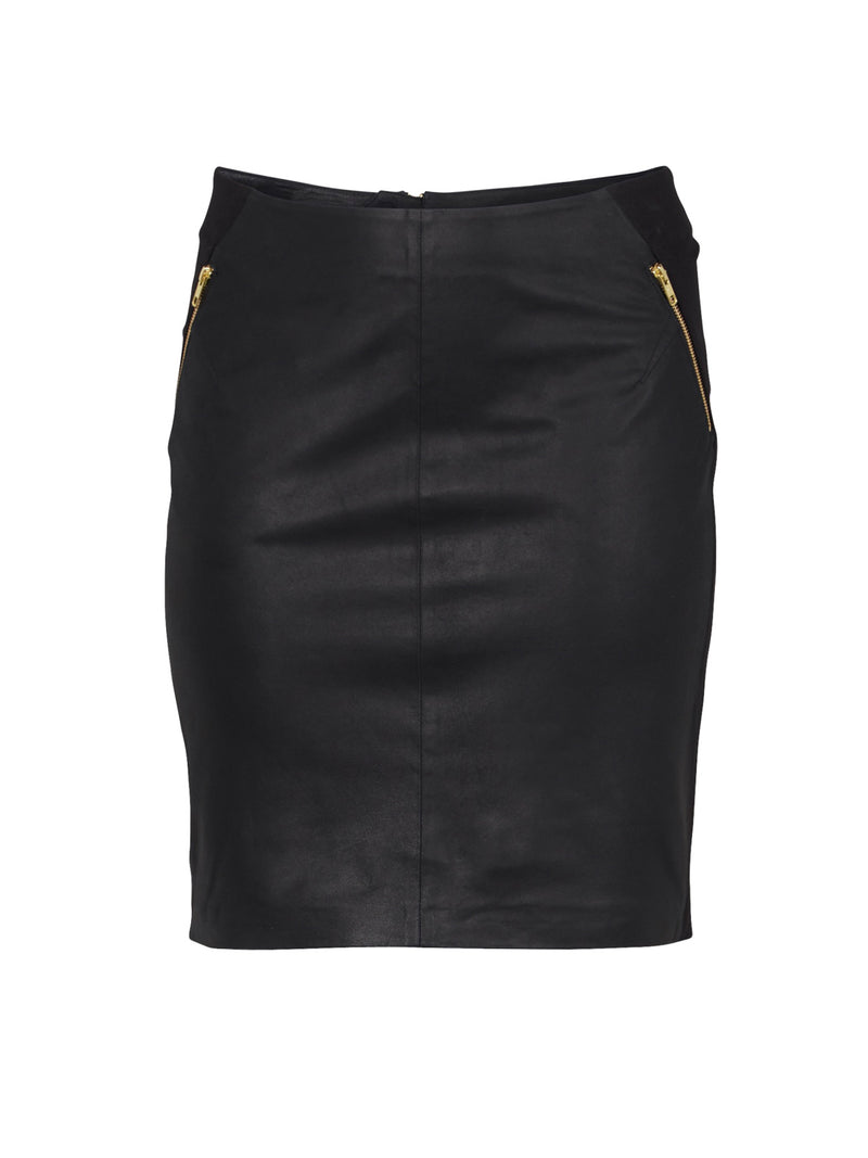 ZOEY LUCILLE LEATHER SKIRT Skirts Black