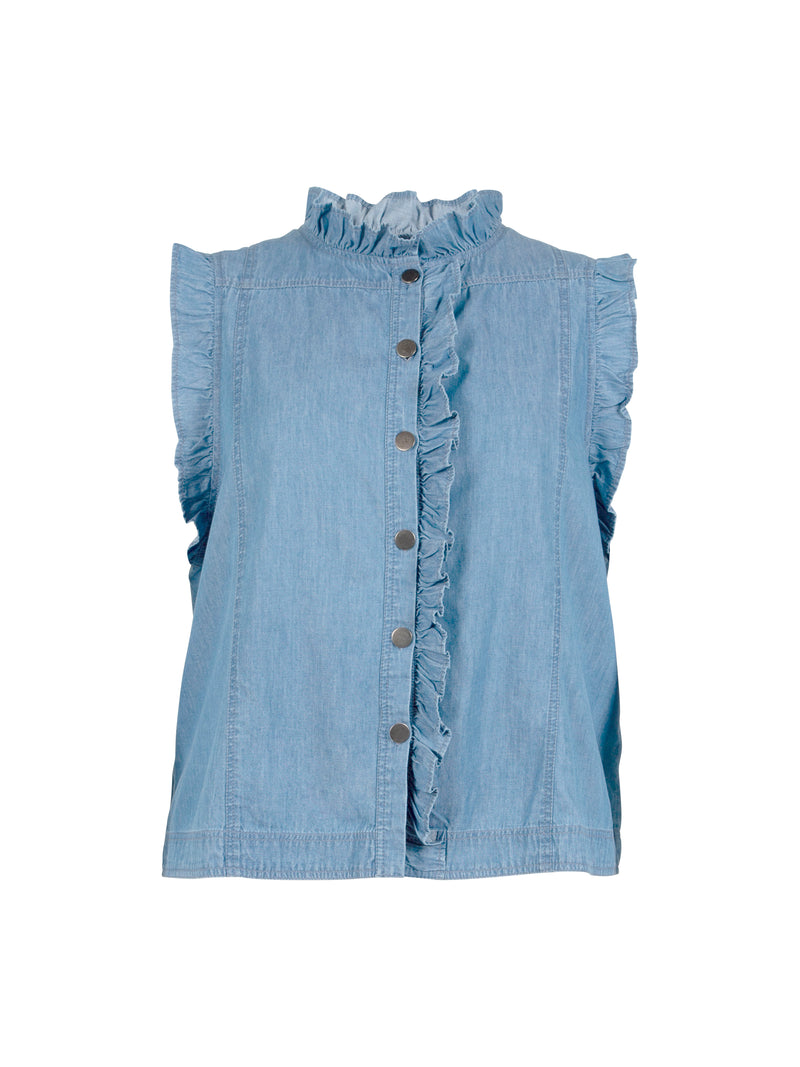 ZOEY LYNN TOP Top 473 Soft Denim Blue