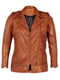 MALLY LEATHER JACKET - Cognac