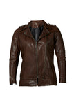 MALLY LEATHER JACKET - Brown