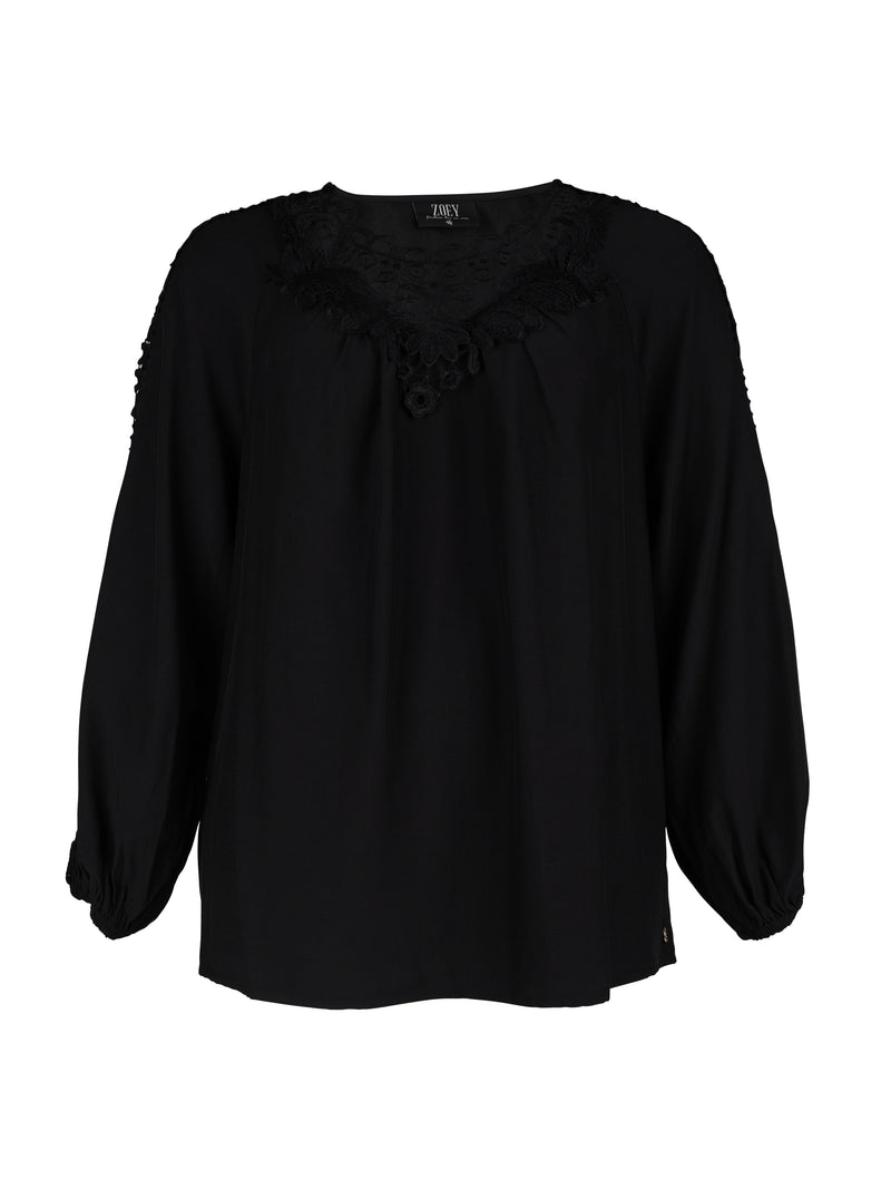 ZOEY MANYA BLOUSE Blouses Black