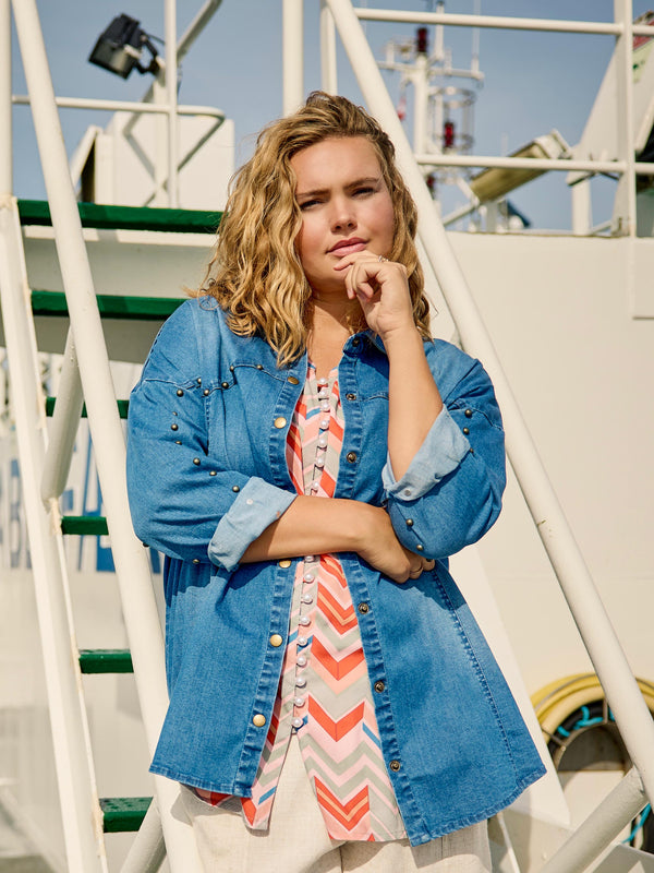 ZOEY MIA SHIRT Shirts 481 Denim blue