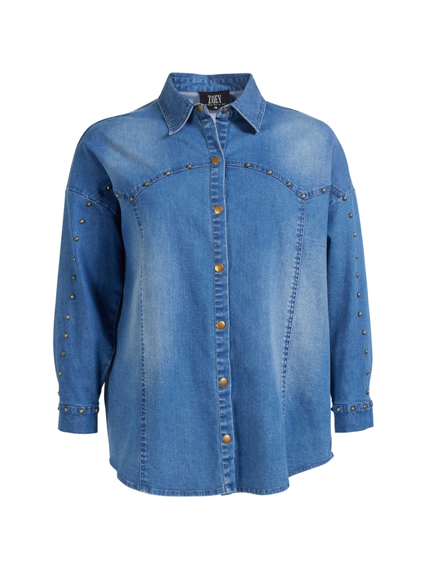ZOEY MIA SHIRT Shirts 481 Denim blue