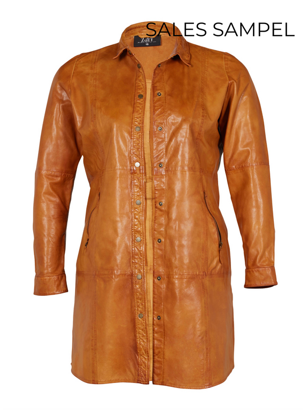 ZOEY MILA LEATHER SHIRT DRESS Shirts Sales Sample / Reduced price