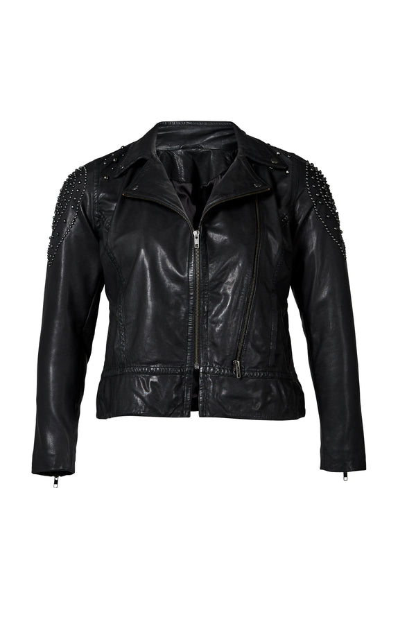 ZOEY MILLE LEATHER JACKET Leather Jacket Black