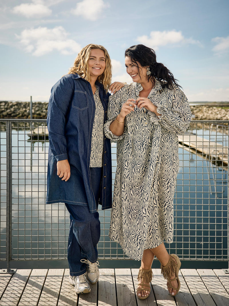 ZOEY MINA SHIRT DRESS Dress 482 Dark Denim