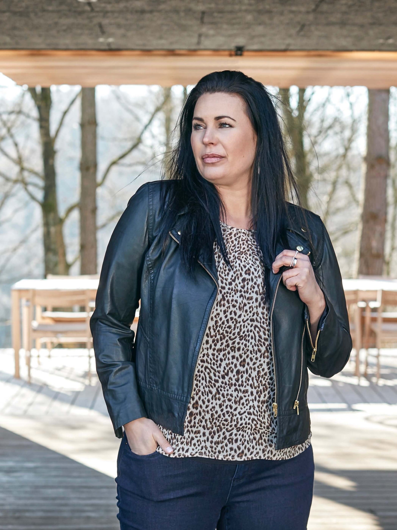 MOLLY LEATHER JACKET - Black – zoey-denmark.com