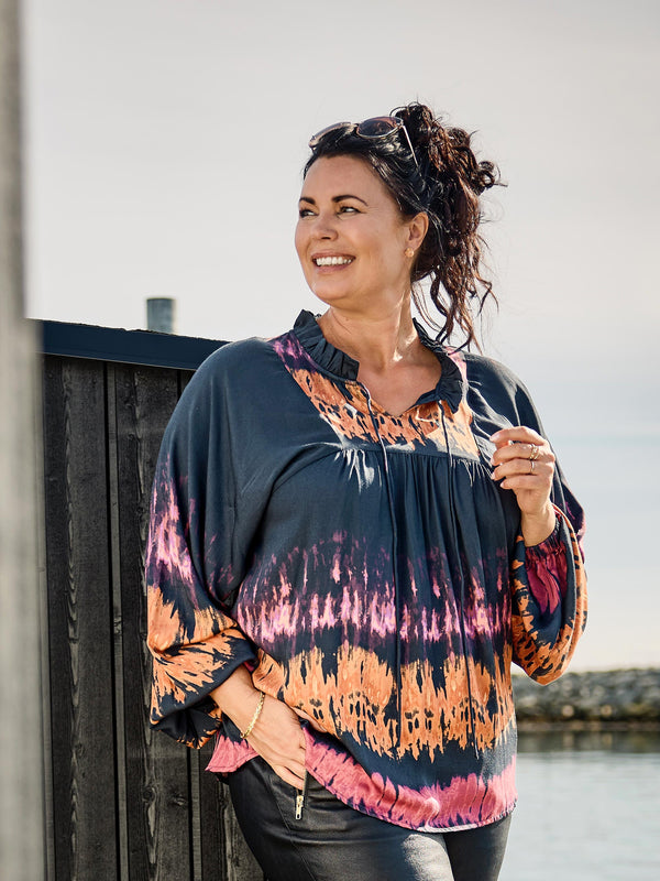 ZOEY OPHELIA BLOUSE Blouses 007 BLACK TIE DYE