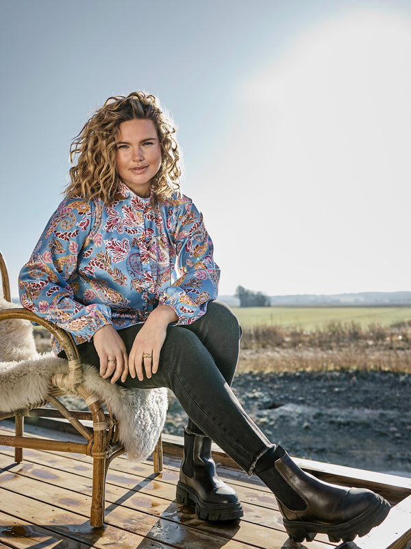 ZOEY RAYA BLOUSE Blouses 402 Blue mix