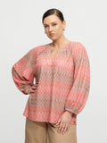RHEA BLOUSE - Orange Mix