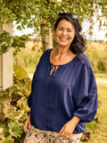 SALLY BLOUSE - Deep Navy