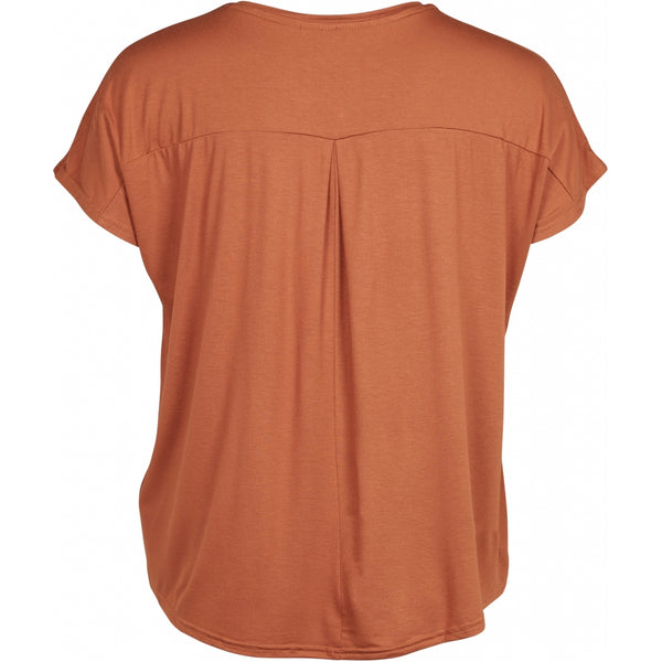 ZOEY T-SHIRT WITH V-NECK T-shirt 220 Caramel